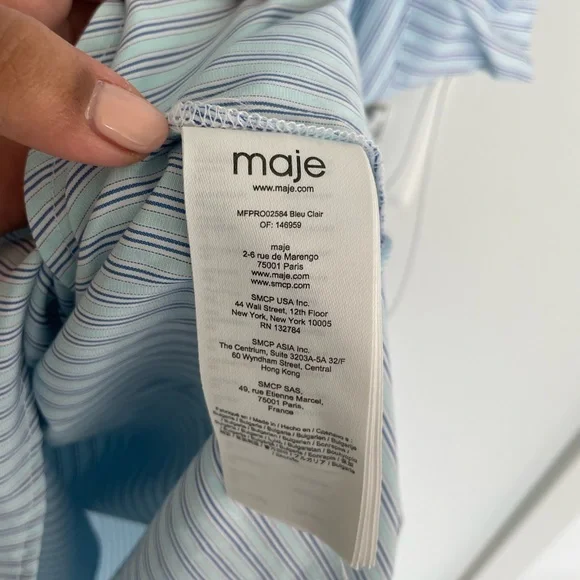 NWT Maje striped dress - Picture 8 of 9